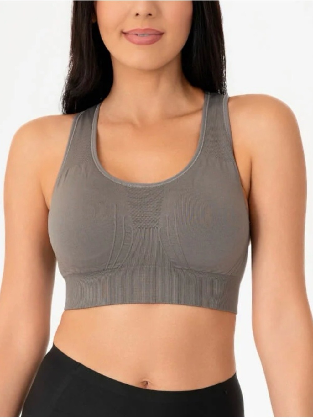Body & Bra Racerback Sports Bra Grey Large NWT IN PACKAGE